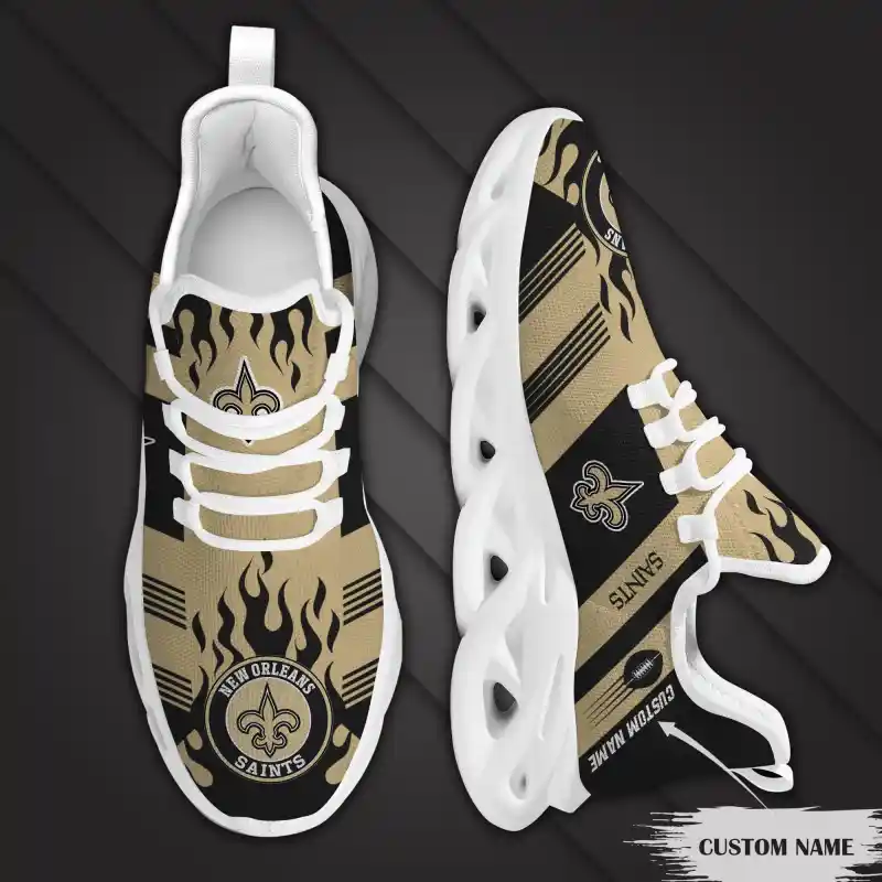 New Orleans Saints Yezy Sneakers Front View