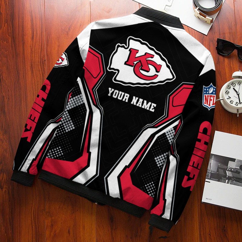 Kansas City Chiefs Bomber Jacket Rear View