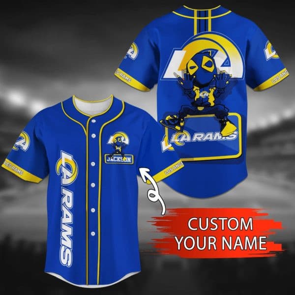Los Angeles Rams Personalized Baseball Jersey