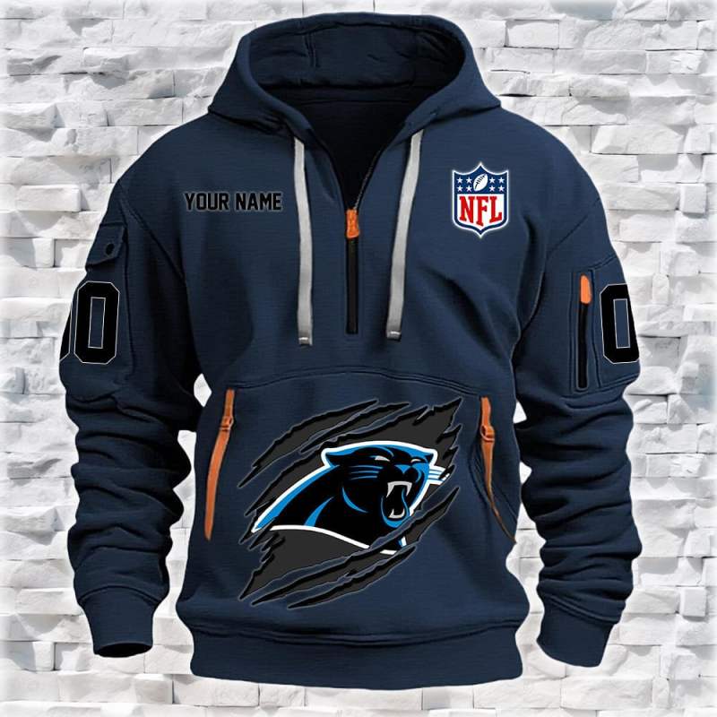 Personalized Quarter Zip Hoodie for Panthers Fans