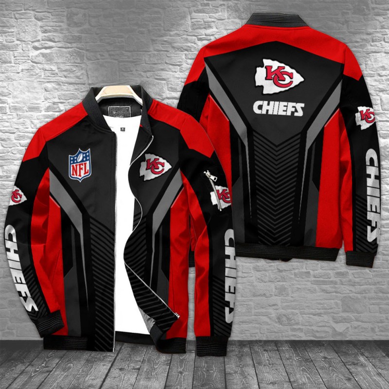 Kansas City Chiefs Bomber Jacket Front View