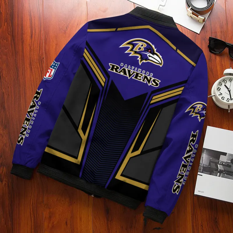 Baltimore Ravens Bomber Jacket Back