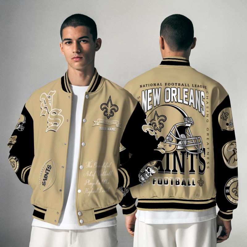 New Orleans Saints Unisex Varsity Jacket - Image 1