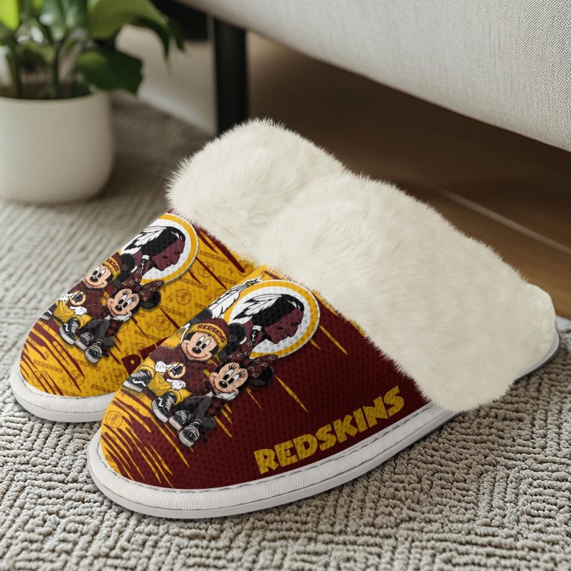 Washington Commanders Fuzzy Slippers