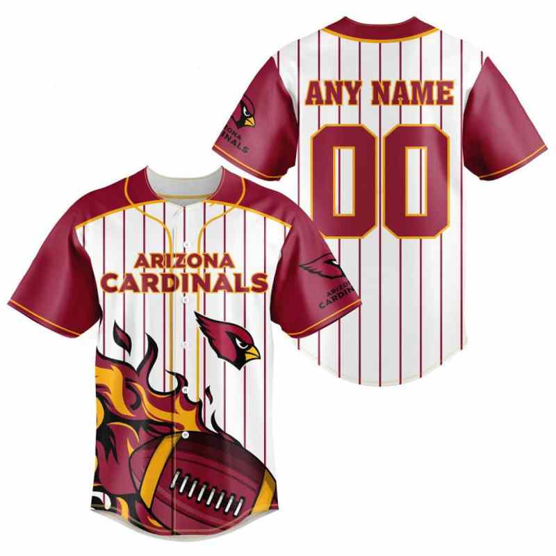 NFL Arizona Cardinals Personalized Baseball Jersey