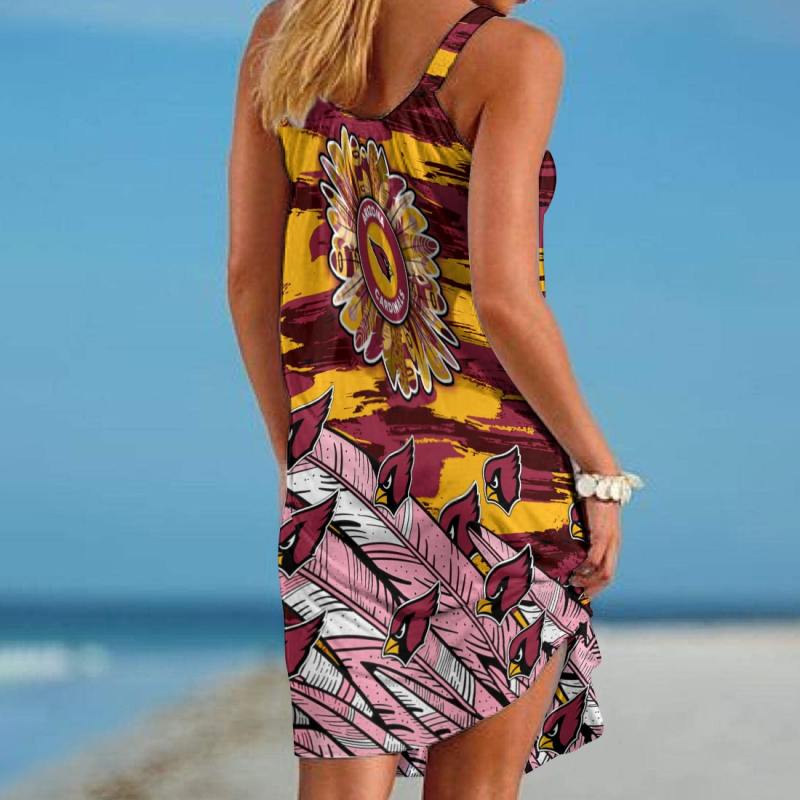 Back View of Arizona Cardinals Beach Dress