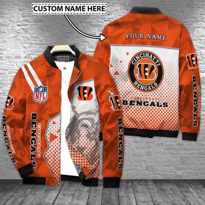 Cincinnati Bengals Personalized Bomber Jacket Image 1