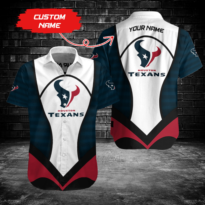 Houston Texans Personalized Button Shirts Sizing Chart