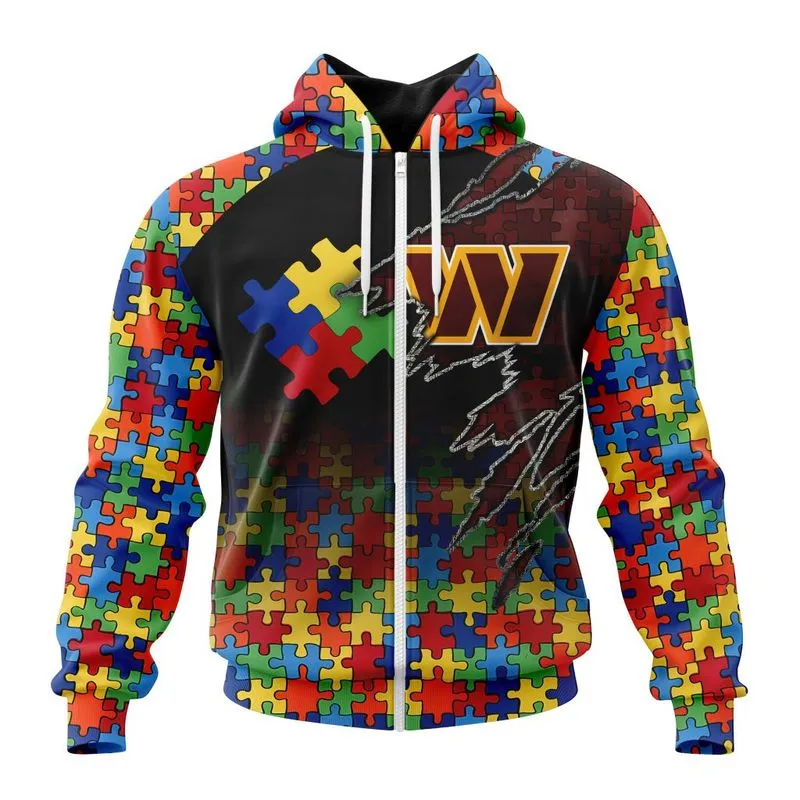 Washington Commanders Autism Awareness Hoodie