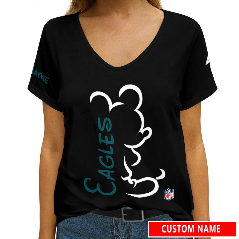 Philadelphia Eagles V-neck T-shirt - back view