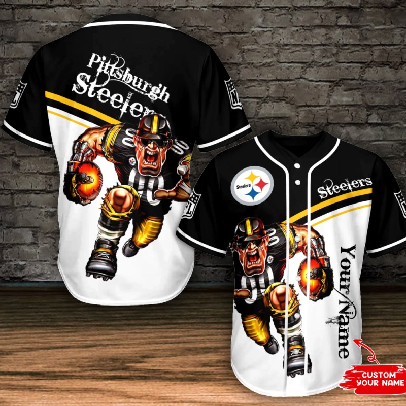 Pittsburgh Steelers Personalized Baseball Jersey