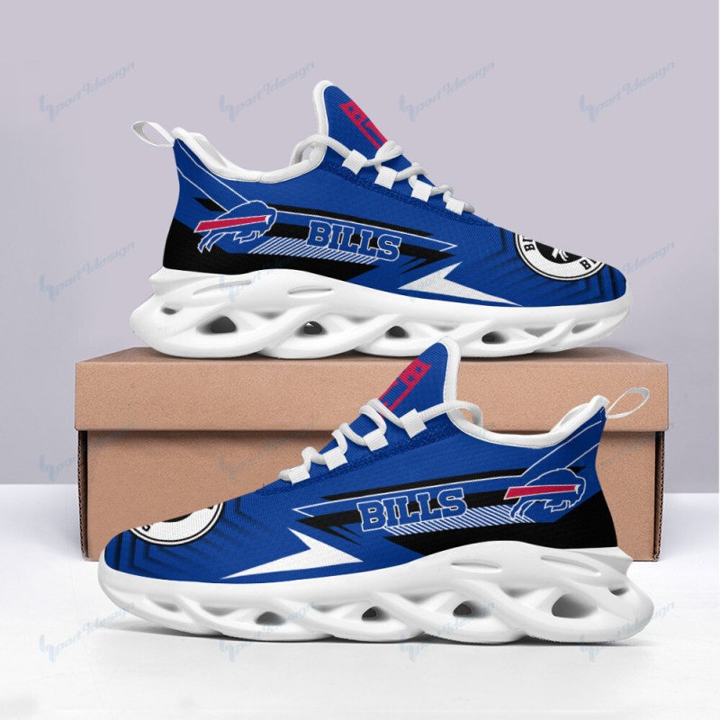 Buffalo Bills Yezy Running Sneakers - Back View