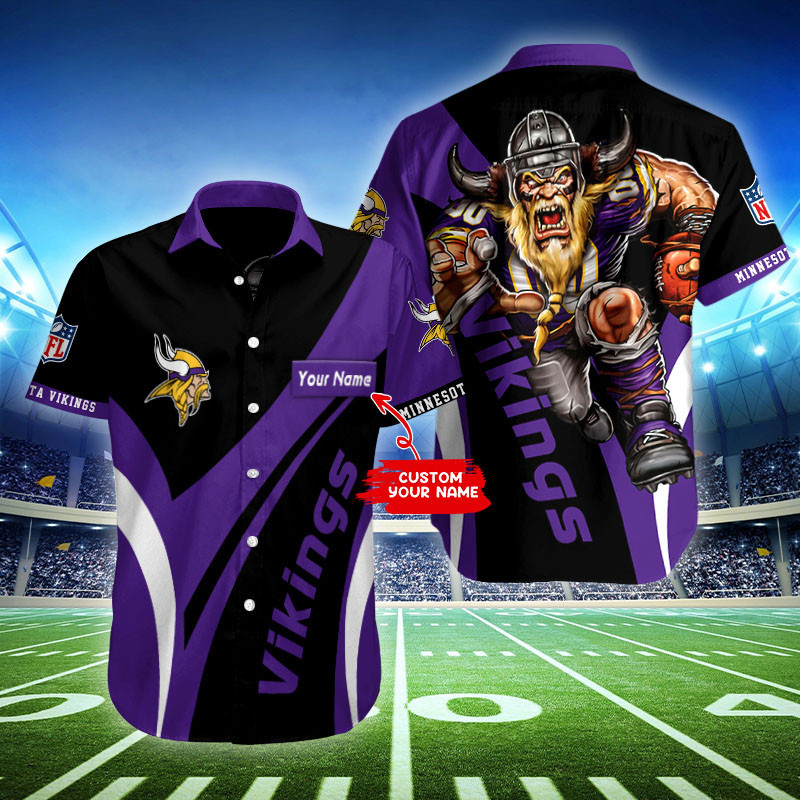 Sizing Chart for Minnesota Vikings Personalized Button Shirt BB416