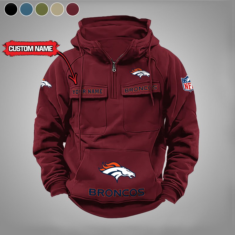 Denver Broncos Zip Hoodie Red