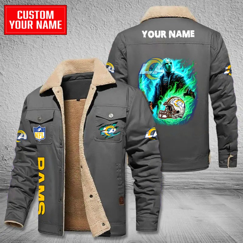 Los Angeles Rams Bomber Jacket Gray