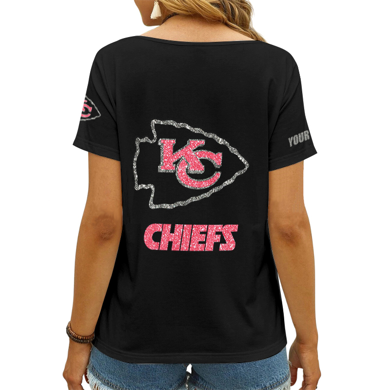 Kansas City Chiefs V-neck T-shirt Image 2