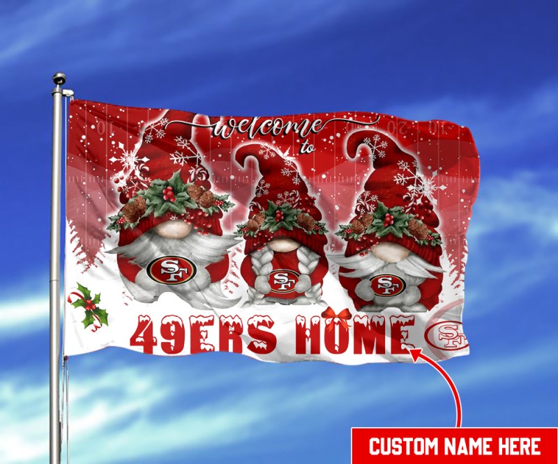 San Francisco 49ers Christmas Personalized Flag