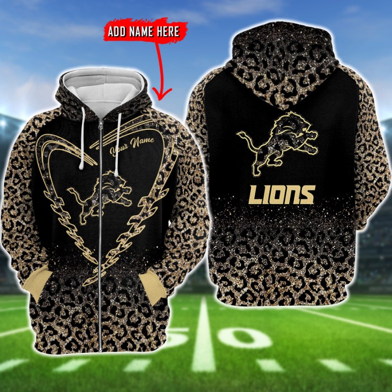 Detroit Lions Personalized Hoodie - Front View