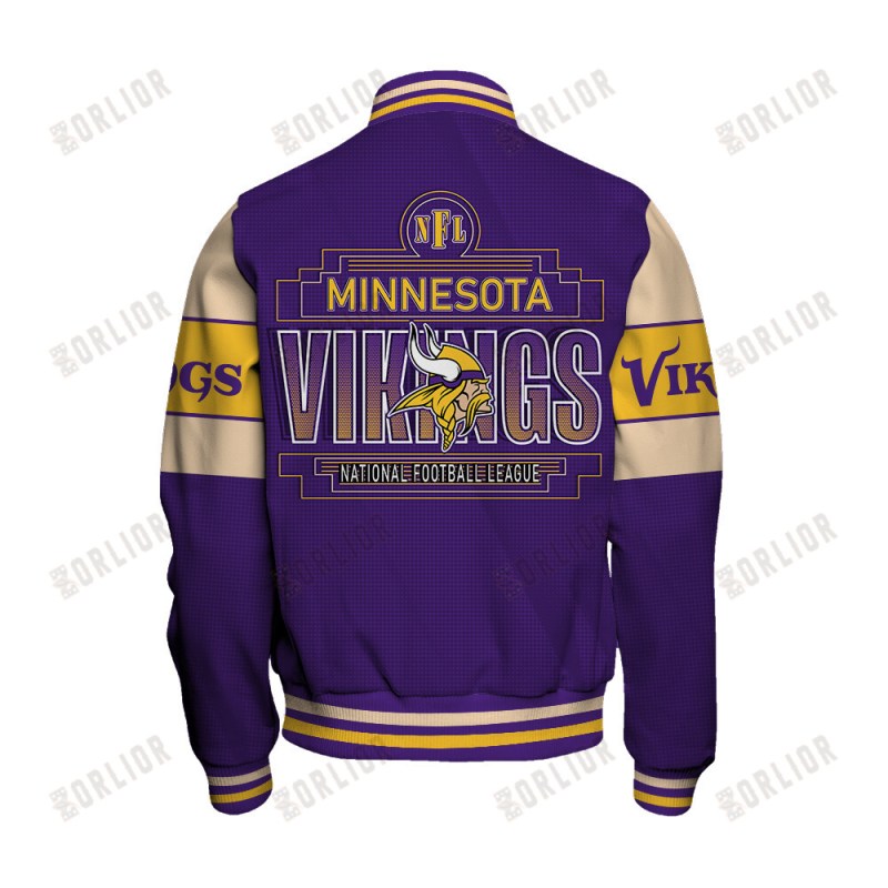 Minnesota Vikings Personalized Unisex Varsity Jacket - Styled