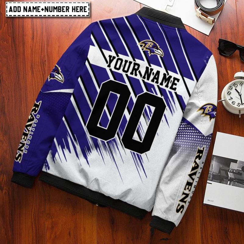 Baltimore Ravens Bomber Jacket back view