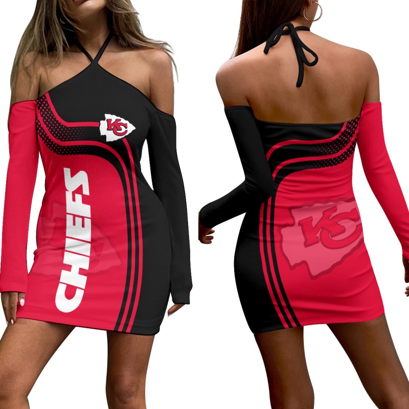 Kansas City Chiefs Halter Lace-up Dress