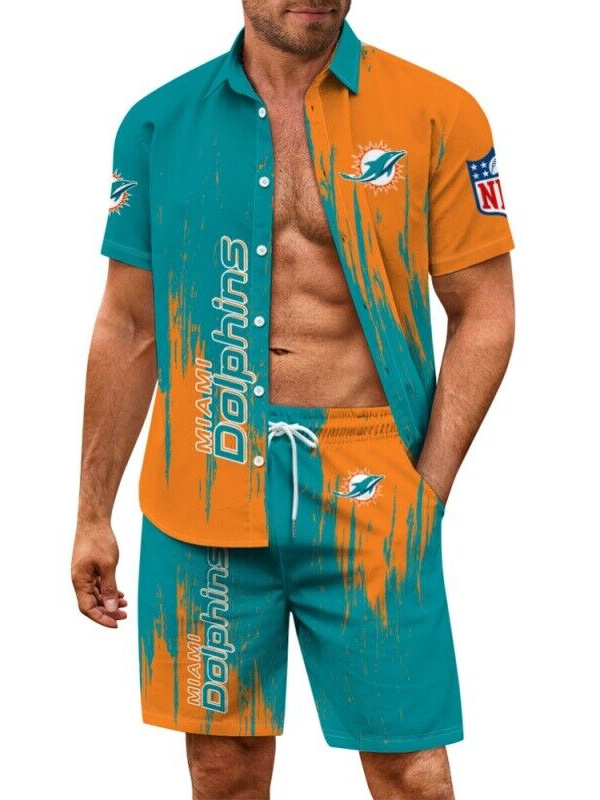 Miami Dolphins Hawaiian Shirt and Shorts