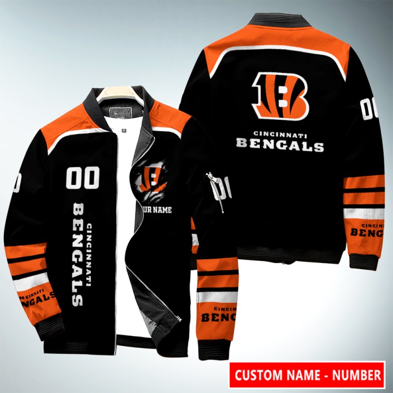 Cincinnati Bengals Personalized Bomber Jacket