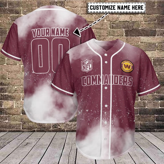 Personalized Washington Commanders Baseball Jersey