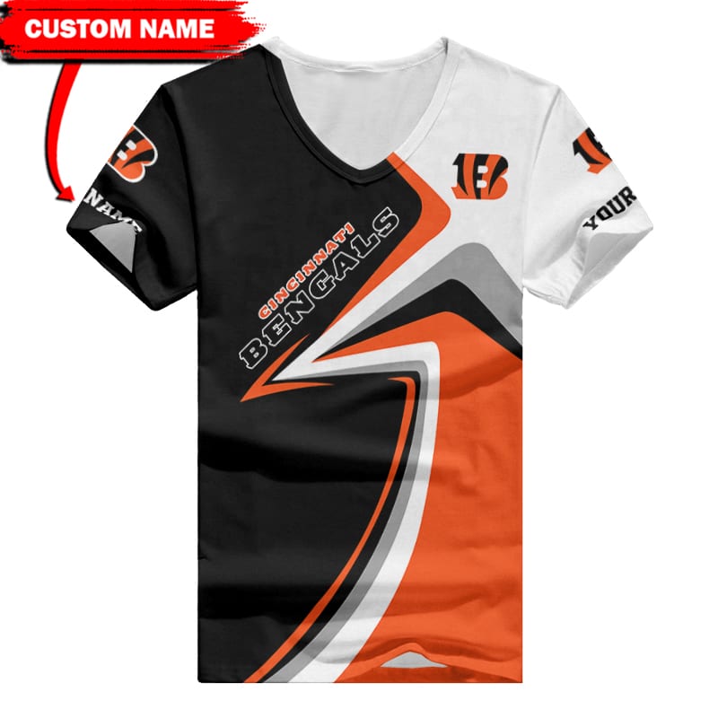 Cincinnati Bengals V-neck T-shirt - Back View