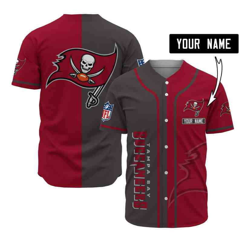 Tampa Bay Buccaneers Personalized Baseball Jersey