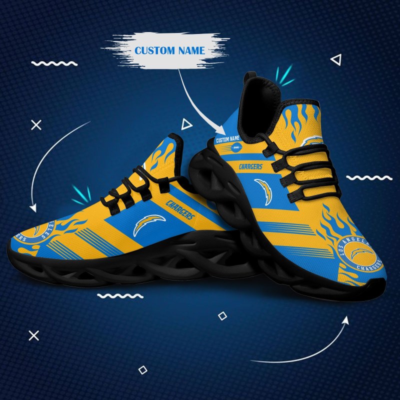 Los Angeles Chargers Personalized Yezy Running Sneakers