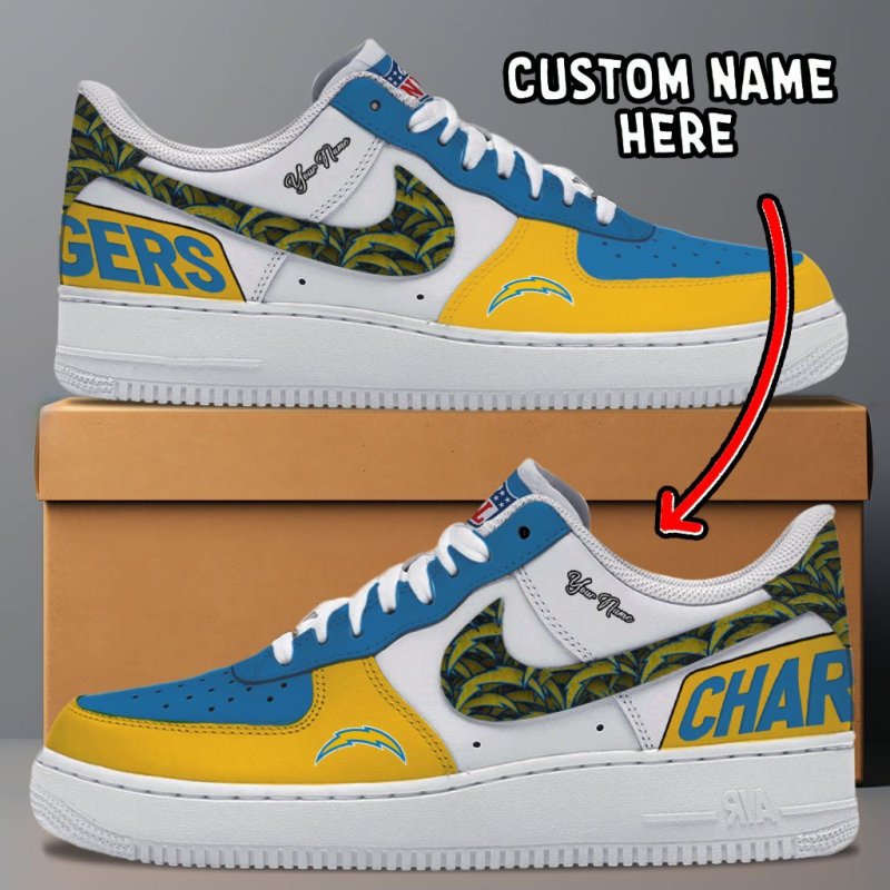 Los Angeles Chargers Personalized AF1-1 Shoes