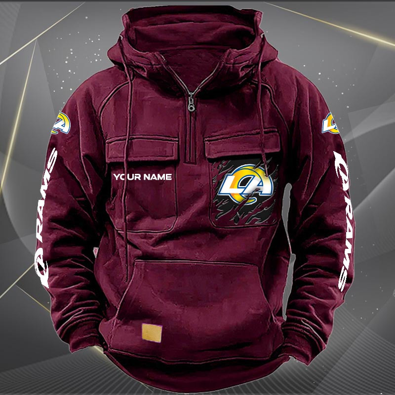 Los Angeles Rams Hoodie Multi-Pockets View