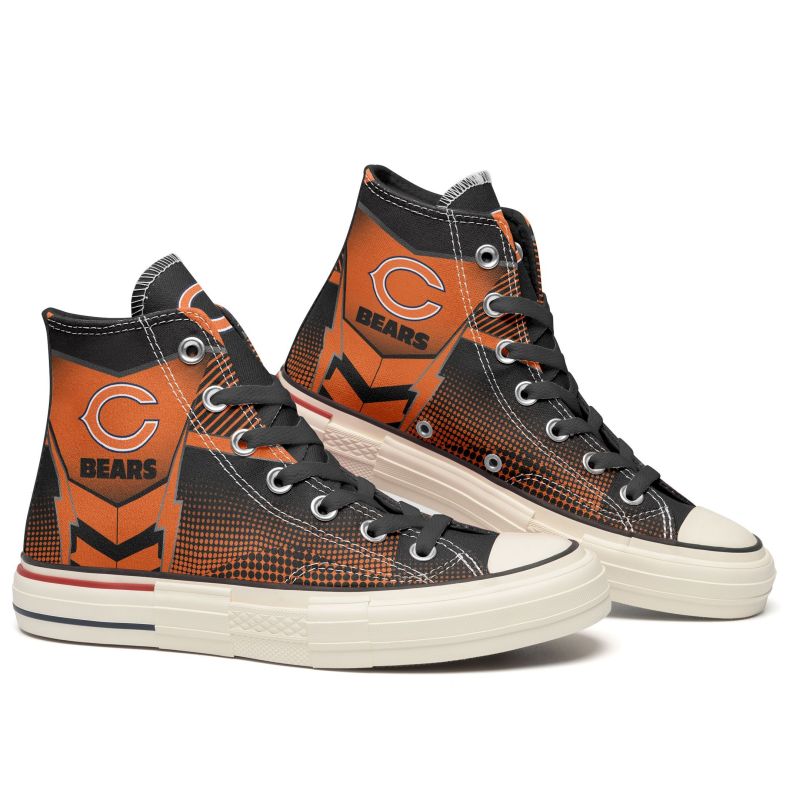 Chicago Bears New High Top Canvas Shoes