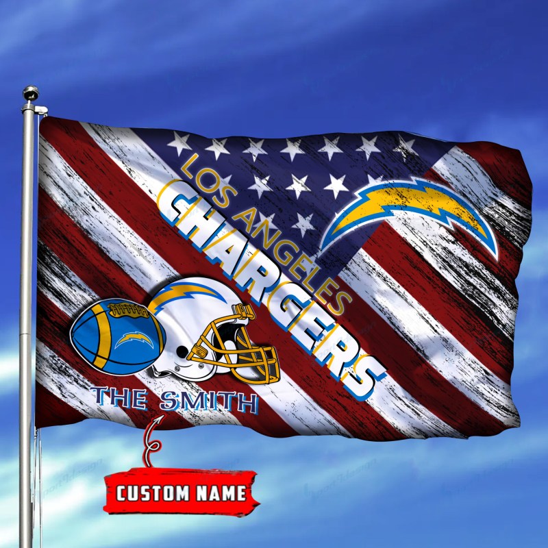Los Angeles Chargers Personalized Flag