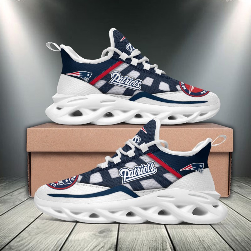 New England Patriots Yezy Running Sneakers Side View