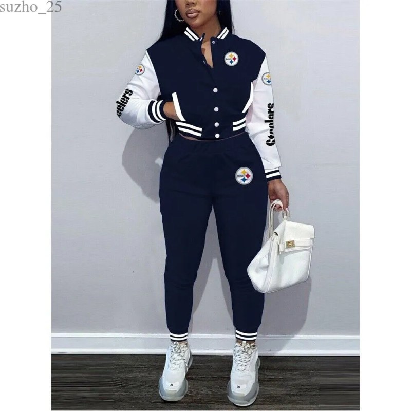 Pittsburgh Steelers Women's Outfit - Varsity Jacket & Sweatpants