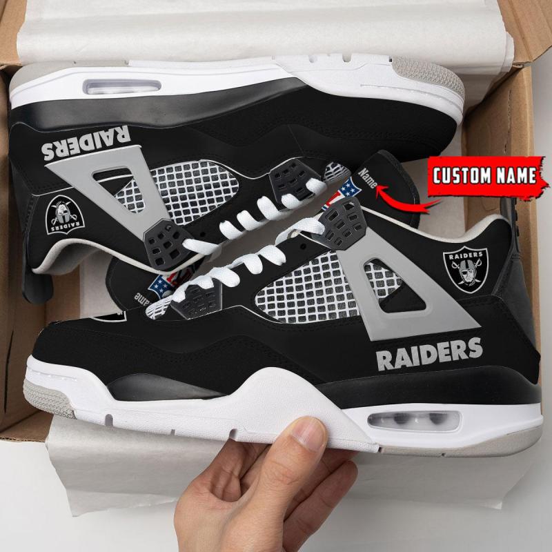 Las Vegas Raiders Personalized AJ4 Sneaker