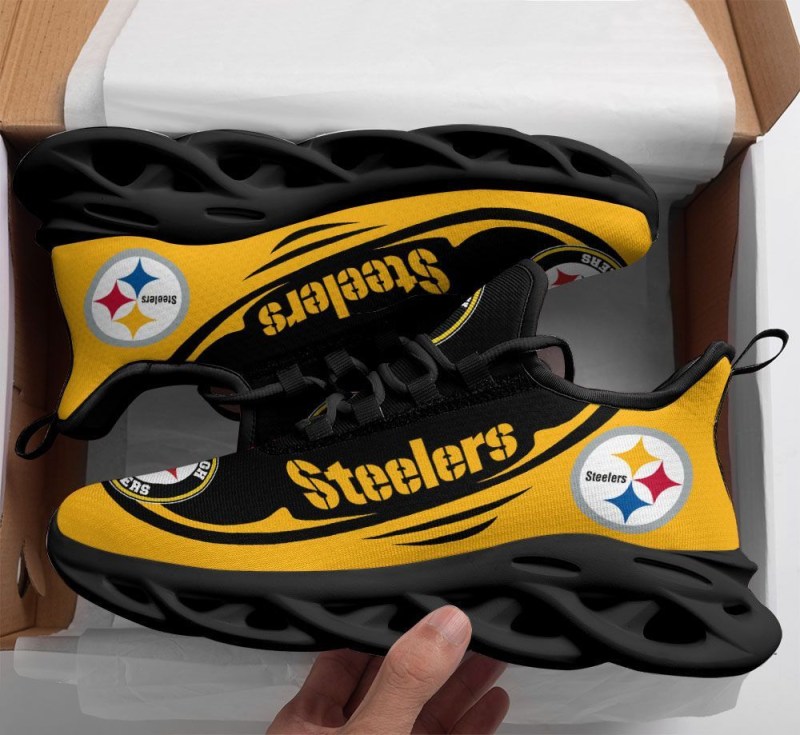 Pittsburgh Steelers Yezy Running Sneakers Side