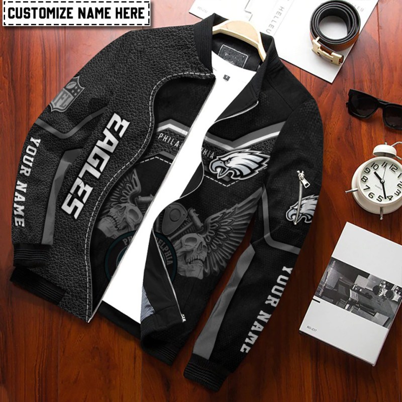 Philadelphia Eagles Bomber Jacket Interior