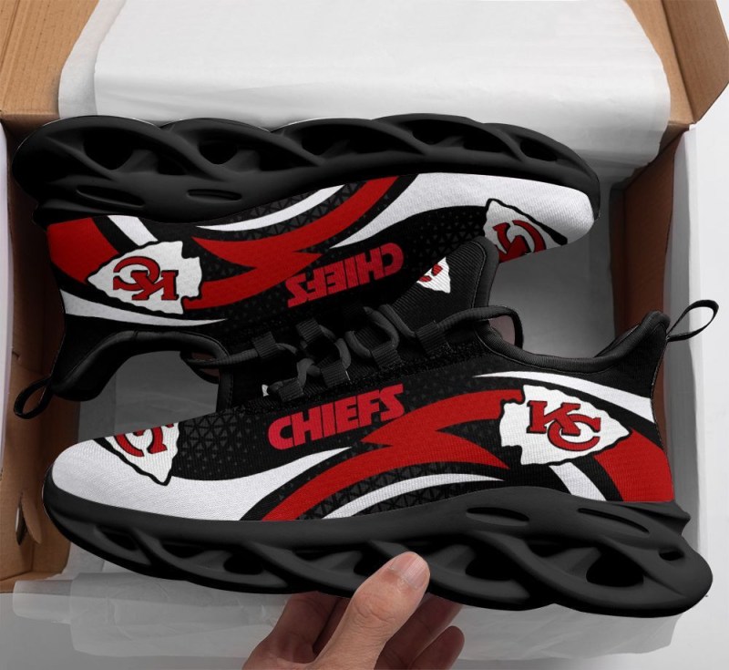 Kansas City Chiefs Yezy Running Sneakers Back View