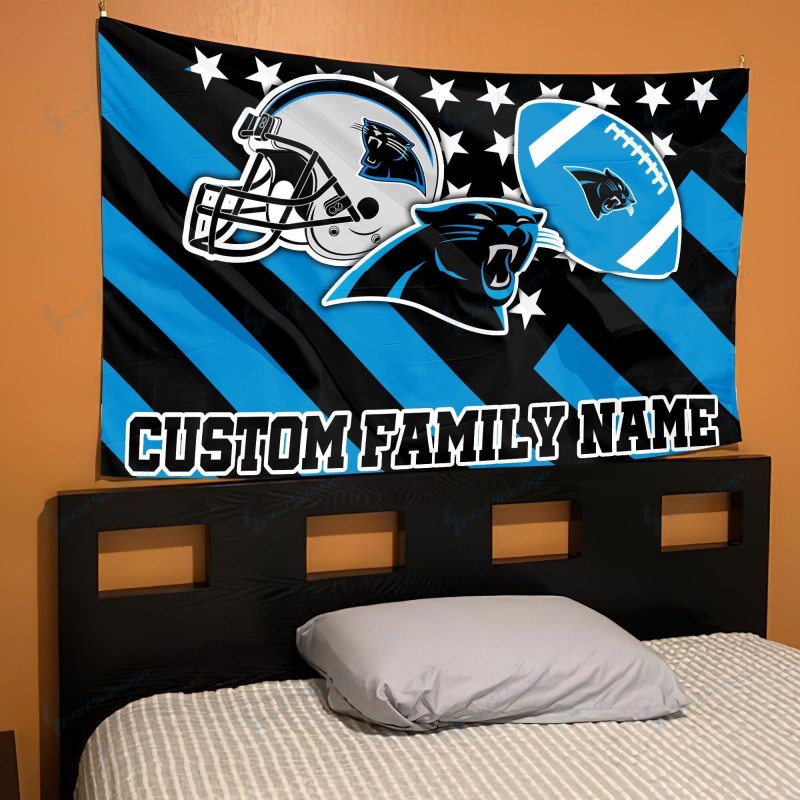 Carolina Panthers Personalized Flag Display