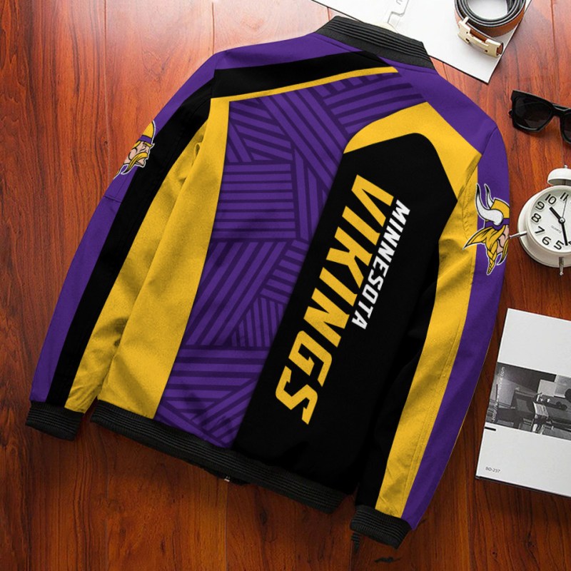 Minnesota Vikings Personalized Bomber Jacket