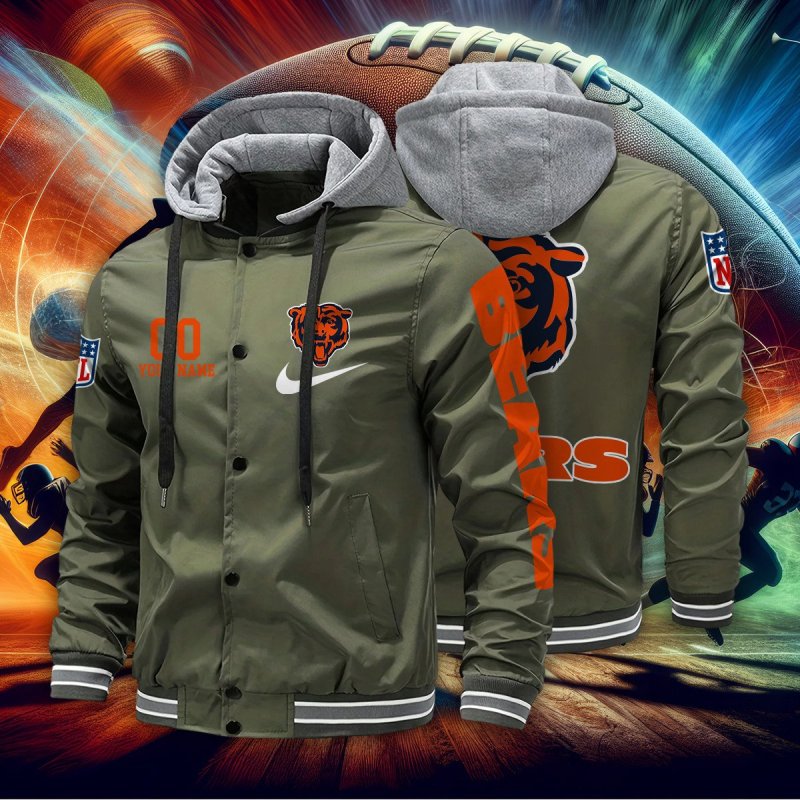 Chicago Bears Personalized Baseball Jacket
