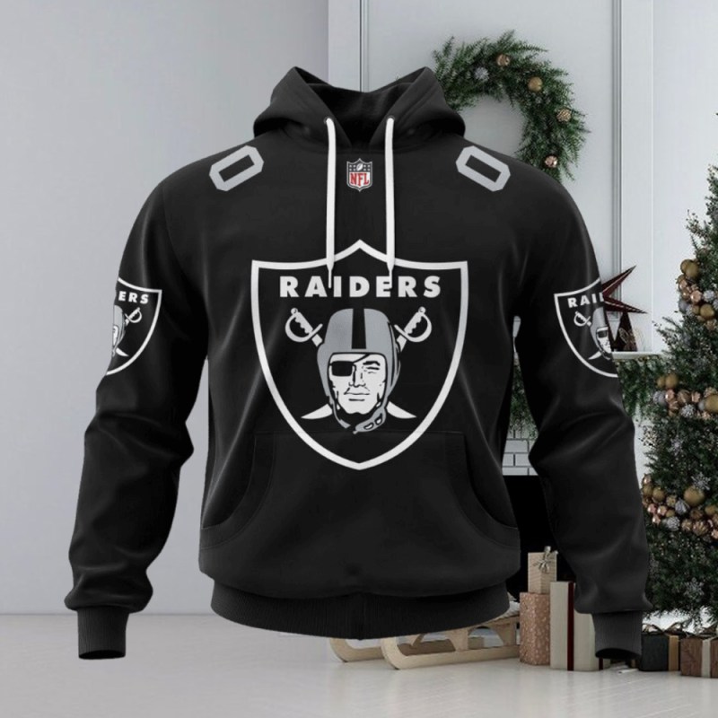 Las Vegas Raiders Personalized Hoodie Front View