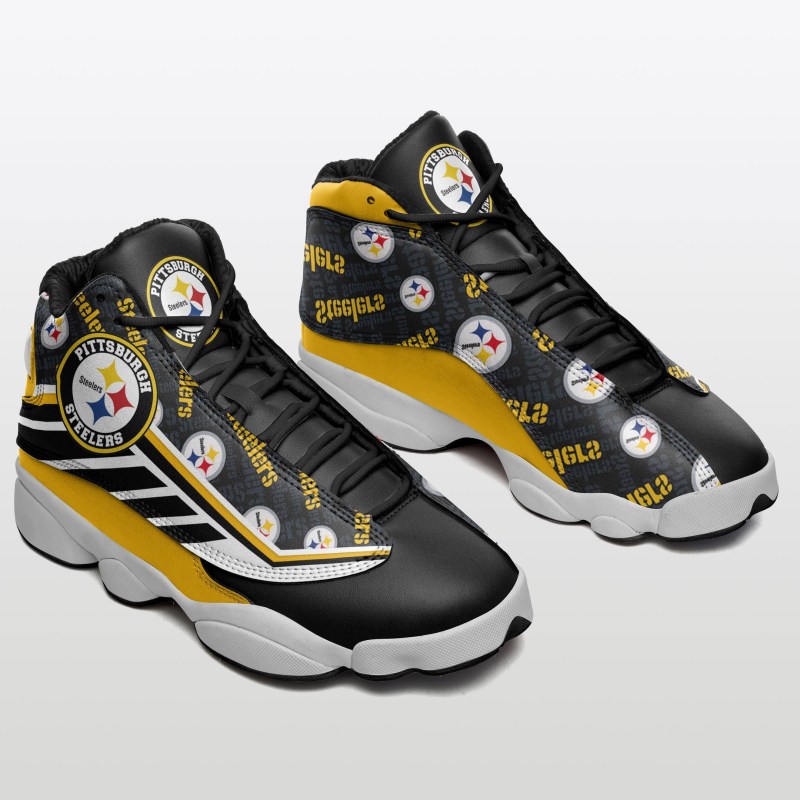 Pittsburgh Steelers Air JD13 Sneakers Side View