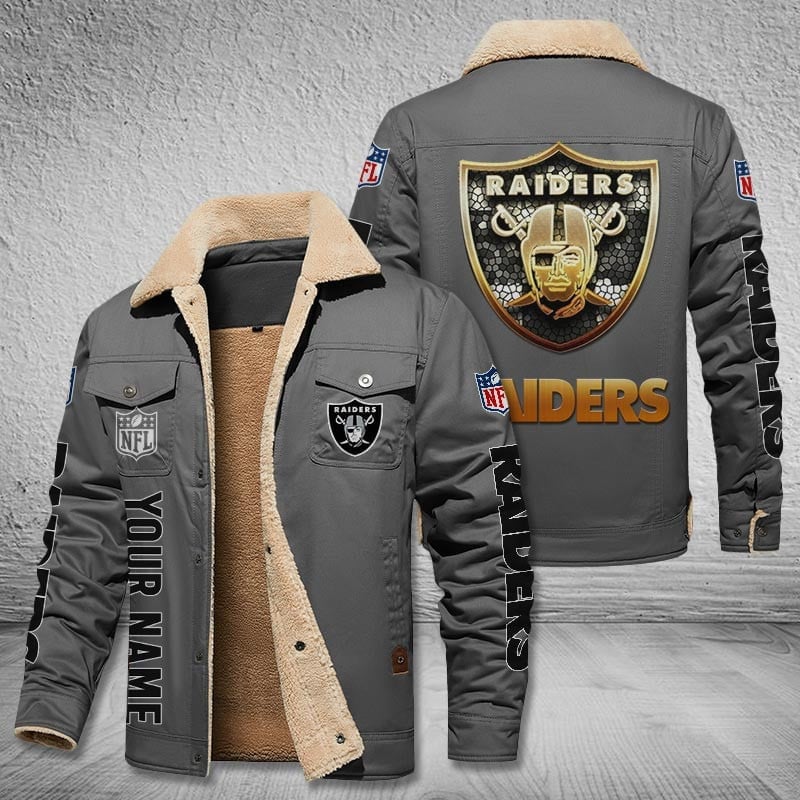 Las Vegas Raiders Fleece Bomber Jacket