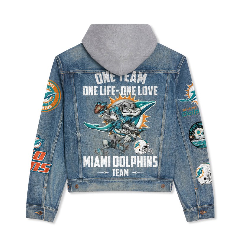 Miami Dolphins Premium Hooded Jacket - Back Design