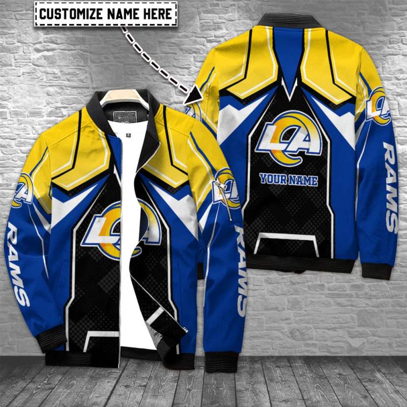 Los Angeles Rams Personalized Bomber Jacket