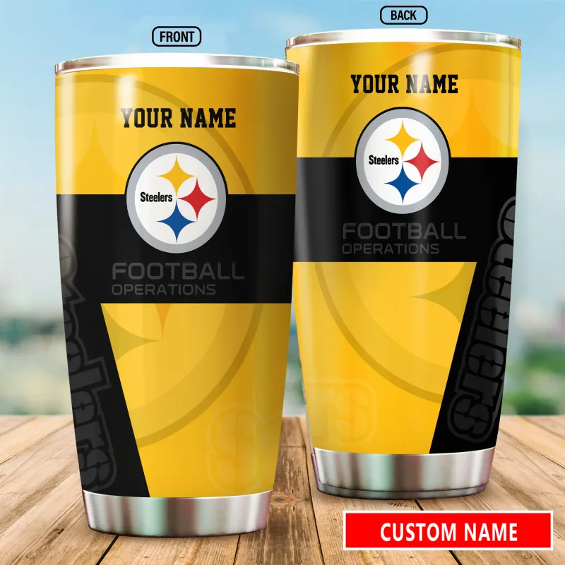 NFL Pittsburgh Steelers 40 Oz Personalized Tumbler